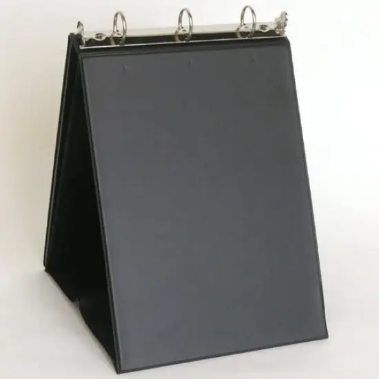 Flip Chart Easel Presentation Binder - Portrait/Vertical - Black {1}