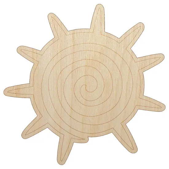 Southwest Native American Swirl Sun Unfinished Wood Shape Piece Cutout for DIY Craft Projects {7}