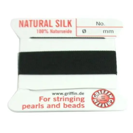 Bead Tip Kit - Pliers, Tweezers, Cement, 50 Bead Tips & Black Bead Cord #6 {2}