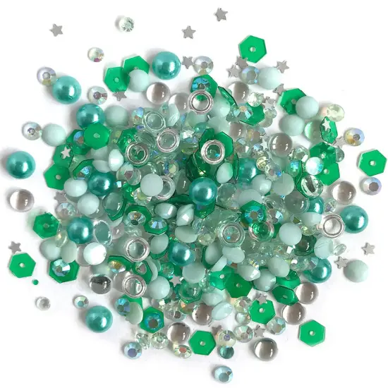 Buttons Galore Sparkletz DIY Craft Embellishments 30 Grams - 3 Packs of Aquamarine {1}