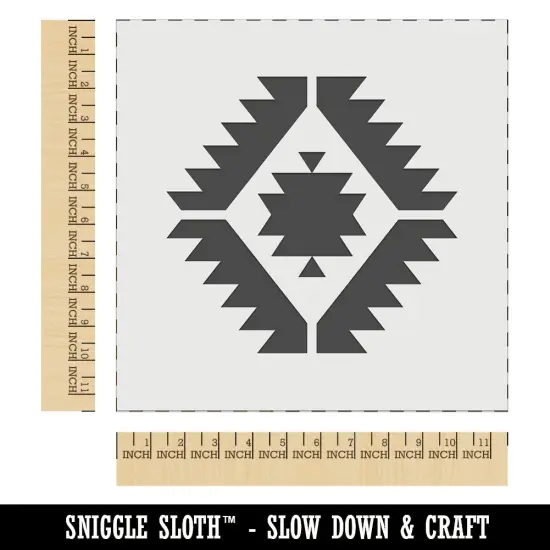 Southwestern Diamond Triangle Pattern Wall Cookie DIY Craft Reusable Stencil {1}