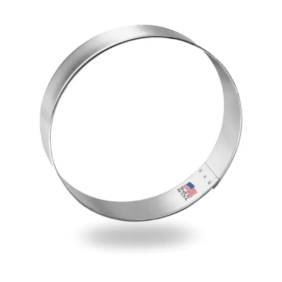CookieCutter.Com Round Circle Cookie Cutter 4 in &ndash;Tin Plated Steel Cookie Cutters &ndash; Made In The USA {1}