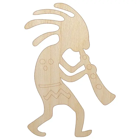 Kokopelli Southwest Native American Fertility Deity Unfinished Wood Shape Piece Cutout for DIY Craft Projects {2}