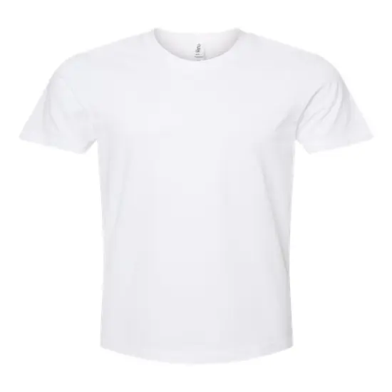 Tultex&reg; Crewneck Short Sleeve Combed Cotton Classic T-Shirt White {2}