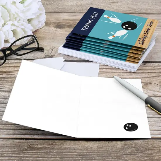 Big Dot of Happiness Strike Up the Fun - Bowling - Birthday Party or Baby Shower Thank You Cards (8 Count) {6}