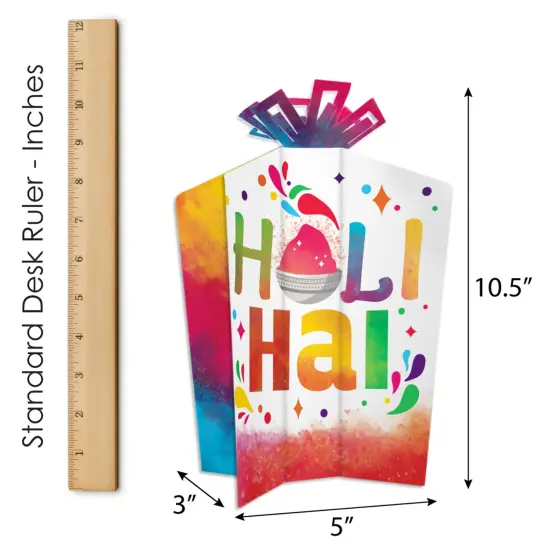 Big Dot of Happiness Holi Hai - Table Decorations - Festival of Colors Party Fold and Flare Centerpieces - 10 Count {7}