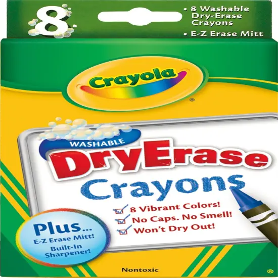 Crayola Washable Dry-Erase Crayons-Classic 8/Pkg {1}
