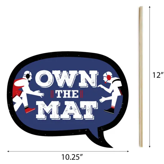 Big Dot of Happiness Own the Mat - Wrestling - Birthday Party or Wrestler Party Photo Booth Props Kit - 20 Count {7}