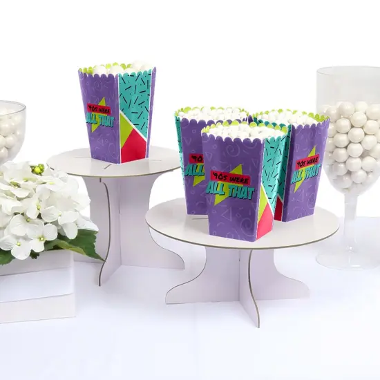 Big Dot of Happiness 90's Throwback - 1990s Party Favor Popcorn Treat Boxes - Set of 12 {4}