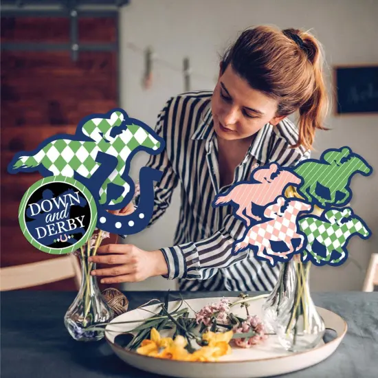 Big Dot of Happiness Kentucky Horse Derby - Horse Race Party Centerpiece Sticks - Showstopper Table Toppers - 35 Pieces {4}