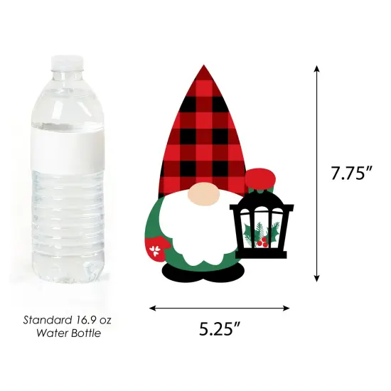 Big Dot of Happiness Red and Green Holiday Gnomes - Decorations DIY Christmas Party Essentials - Set of 20 {6}