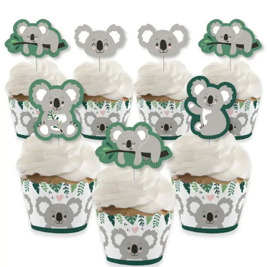 Big Dot of Happiness Koala Cutie - Cupcake Decoration - Bear Birthday Party and Baby Shower Cupcake Wrappers and Treat Picks Kit - Set of 24 {1}