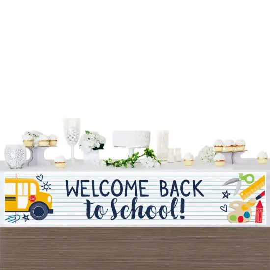 Big Dot of Happiness Back to School - First Day of School Classroom Decorations Banner {4}