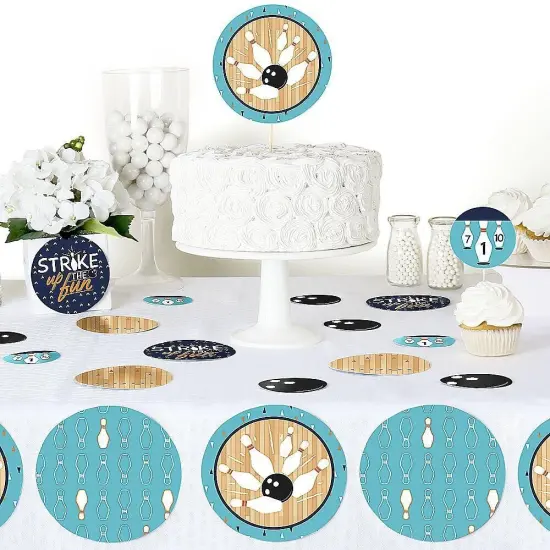 Big Dot of Happiness Strike Up the Fun - Bowling - Birthday Party or Baby Shower Giant Circle Confetti - Party Decorations - Large Confetti 27 Count {6}
