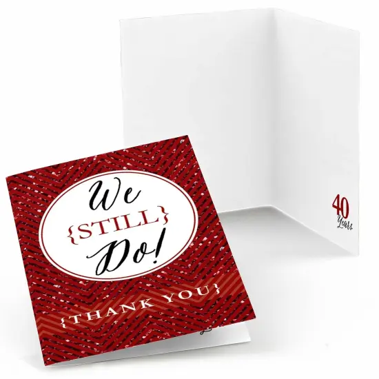 Big Dot of Happiness We Still Do - 40th Wedding Anniversary - Party Thank You Cards (8 count) {1}