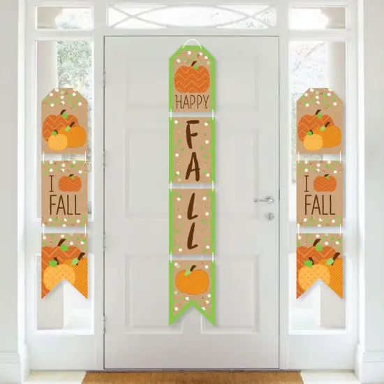 Big Dot of Happiness Pumpkin Patch - Hanging Vertical Paper Door Banners - Fall Halloween Thanksgiving Party Wall Decoration Kit - Indoor Door Decor {1}