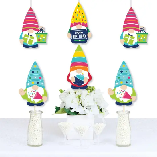 Big Dot of Happiness Gnome Birthday - Gnome Decorations DIY Happy Birthday Party Essentials - Set of 20 {1}