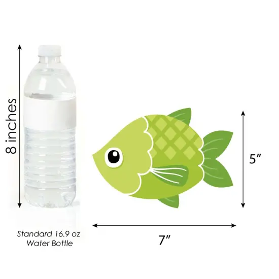 Big Dot of Happiness Let's Go Fishing - Decorations DIY Fish Themed Birthday Party or Baby Shower Essentials - Set of 20 {6}