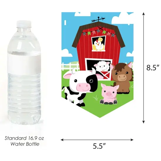 Big Dot of Happiness Farm Animals - Barnyard Baby Shower or Birthday Party Bunting Banner - Party Decorations - It's a Barnyard Bash {3}