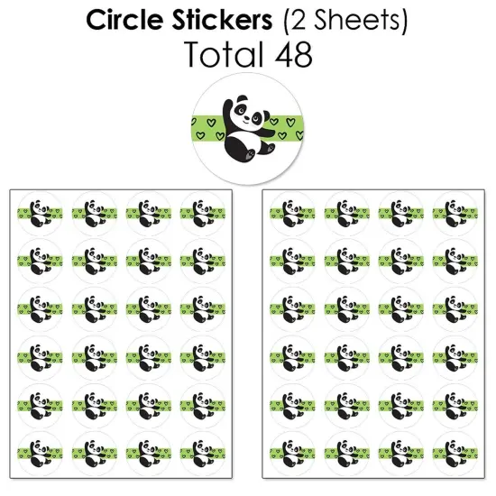 Big Dot of Happiness Party Like a Panda Bear - Baby Shower or Birthday Party Candy Favor Sticker Kit - 304 Pieces {7}