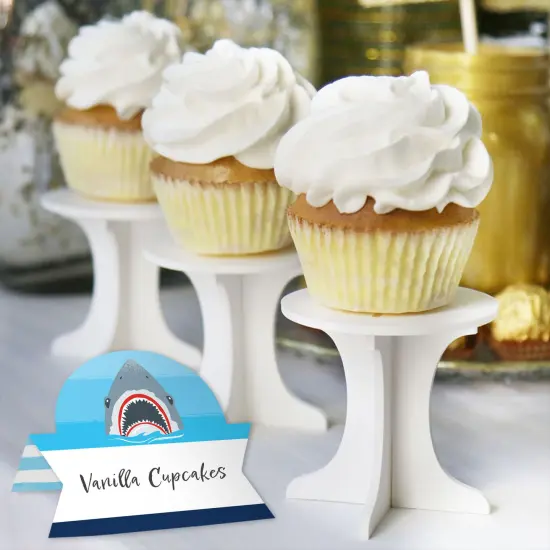 Big Dot of Happiness Shark Zone - Jawsome Shark Party or Birthday Party Tent Buffet Card - Table Setting Name Place Cards - Set of 24 {6}