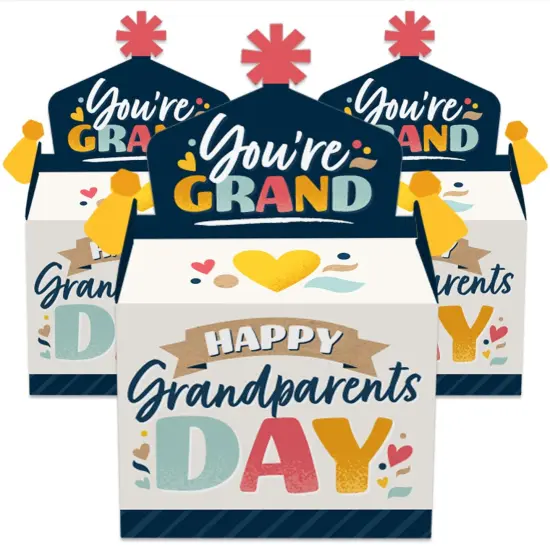 Big Dot of Happiness Happy Grandparents Day - Treat Box Party Favors - Grandma & Grandpa Party Goodie Gable Boxes - Set of 12 {3}