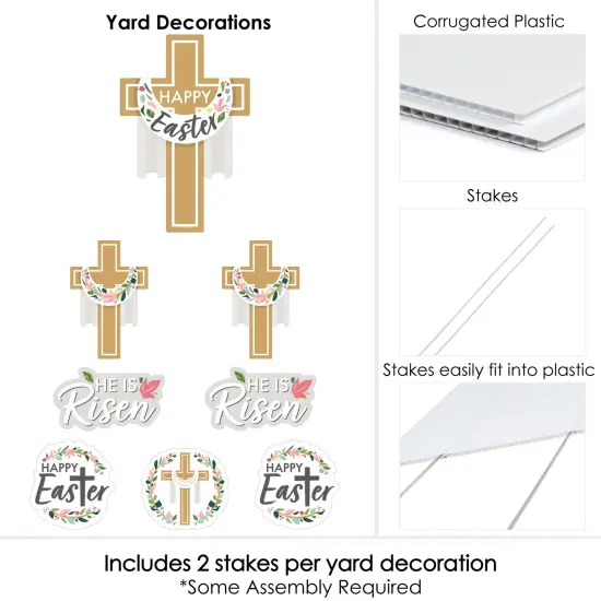 Big Dot of Happiness Religious Easter - Yard Sign and Outdoor Lawn Decorations - Christian Holiday Party Yard Signs - Set of 8 {6}