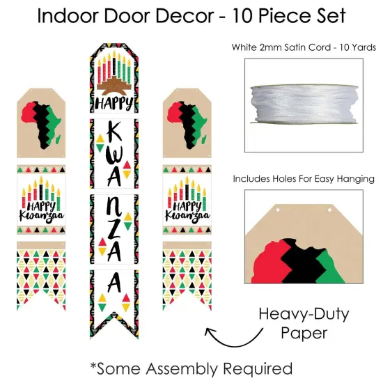 Big Dot of Happiness Happy Kwanzaa - Vertical Paper Door Banners - Wall Decoration Kit - Indoor Door Decor {6}