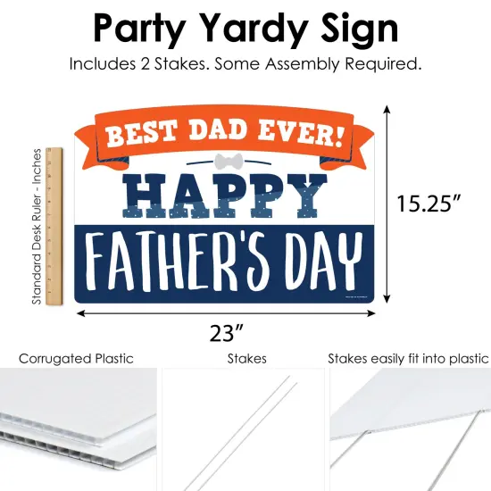 Big Dot of Happiness Happy Father's Day - We Love Dad Party Yard Sign Lawn Decorations - Best Dad Ever Party Yardy Sign {7}