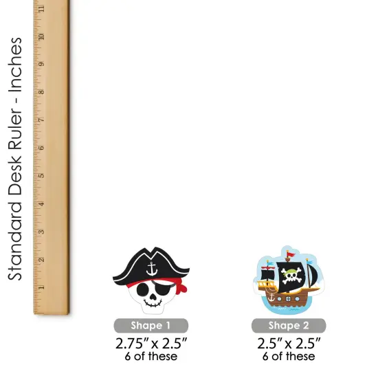 Big Dot of Happiness Pirate Ship Adventures - DIY Shaped Skull Birthday Party Cut-Outs - 24 Count {6}