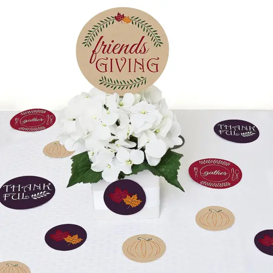 Big Dot of Happiness Friends Thanksgiving Feast - Friendsgiving Party Giant Circle Confetti - Party Decorations - Large Confetti 27 Count {7}