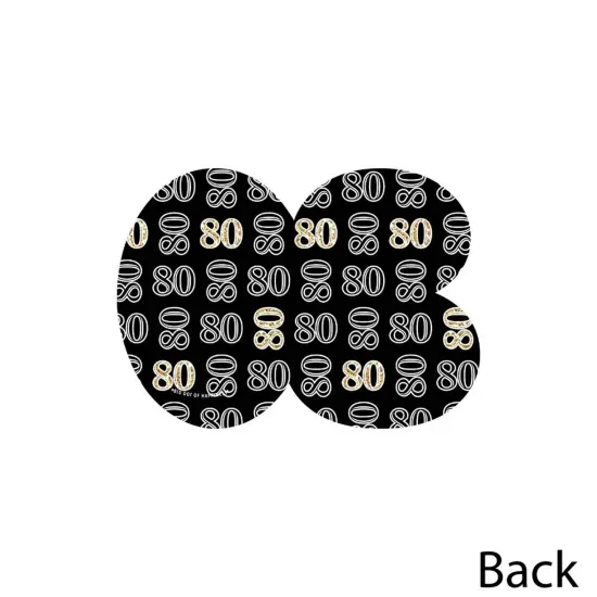 Big Dot of Happiness Adult 80th Birthday - Gold - Decorations DIY Party Essentials - Set of 20 {4}