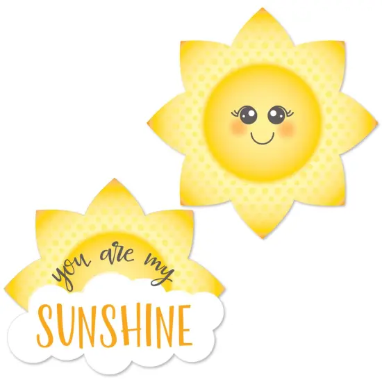 Big Dot of Happiness You Are My Sunshine - DIY Shaped Baby Shower or Birthday Party Cut-Outs - 24 Count {1}