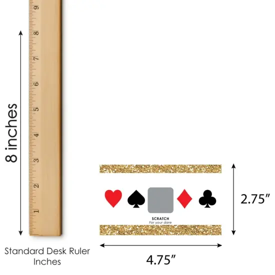 Big Dot of Happiness Las Vegas - Casino Party Game Scratch Off Dare Cards - 22 Count {7}