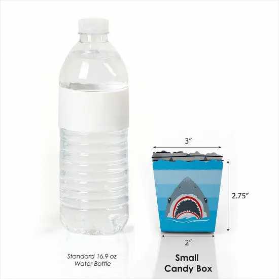 Big Dot of Happiness Shark Zone - Party Mini Favor Boxes - Jawsome Party or Birthday Party Treat Candy Boxes - Set of 12 {4}