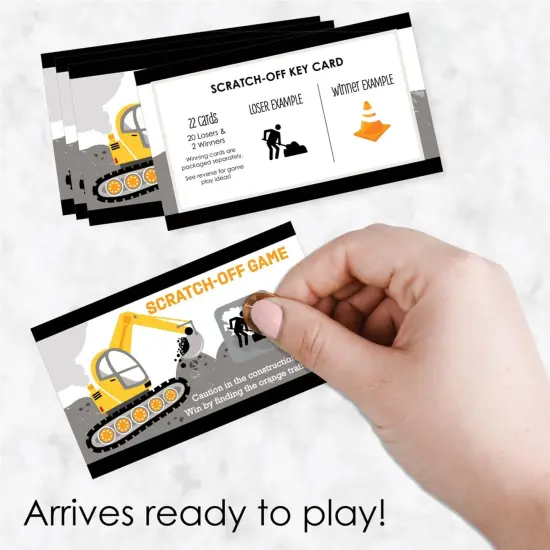 Big Dot of Happiness Dig It - Construction Party Zone - Baby Shower or Birthday Party Game Scratch Off Cards - 22 Count {3}