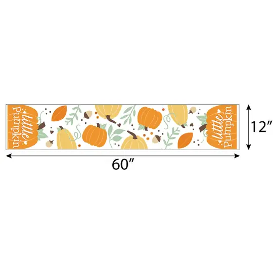 Big Dot of Happiness Little Pumpkin - Petite Fall Birthday Party or Baby Shower Paper Table Runner - 12 x 60 inches {4}