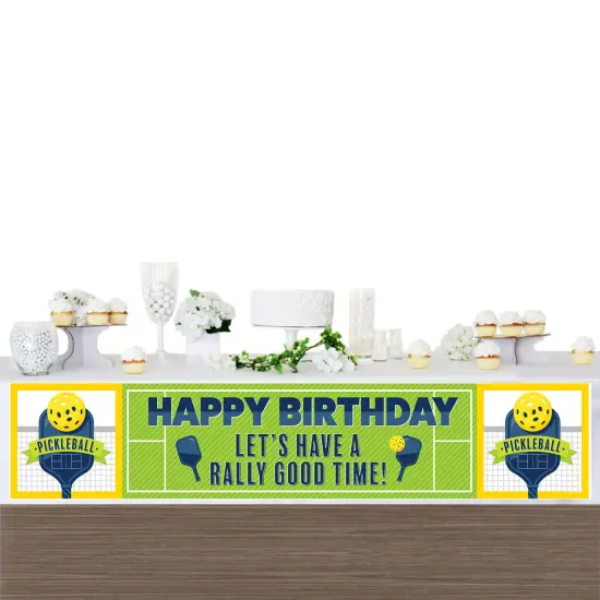 Big Dot of Happiness Let&rsquo;s Rally - Pickleball - Happy Birthday Decorations Party Banner {4}