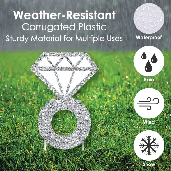 Big Dot of Happiness Bride-to-Be - Yard Sign & Outdoor Lawn Decorations - Bridal Shower or Classy Bachelorette Party Yard Signs - Set of 8 {4}