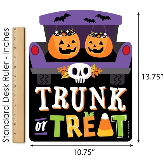 Big Dot of Happiness Trunk or Treat - Outdoor Lawn Sign - Halloween Car Parade Party Yard Sign - 1 Piece {6}
