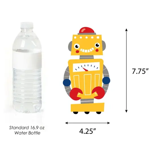 Big Dot of Happiness Gear Up Robots - Decorations DIY Birthday Party or Baby Shower Essentials - Set of 20 {6}