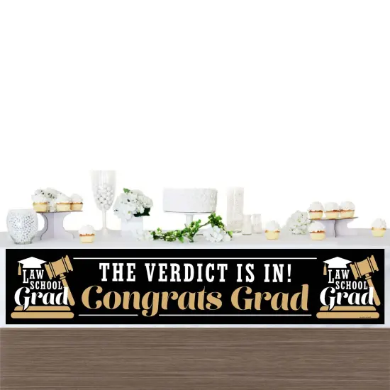 Big Dot of Happiness Law School Grad - Future Lawyer Graduation Party Decorations Party Banner {4}