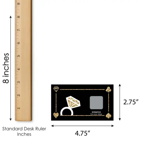 Big Dot of Happiness Vegas Before Vows - Las Vegas Bridal Shower or Bachelorette Party Game Scratch Off Dare Cards - 22 Count {7}
