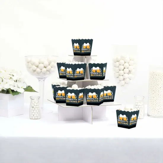 Big Dot of Happiness Cheers and Beers to 50 Years - Party Mini Favor Boxes - 50th Birthday Party Treat Candy Boxes - Set of 12 {4}
