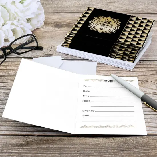 Big Dot of Happiness Roaring 20's - Fill In 1920s Art Deco Jazz Party Invitations (8 count) {6}