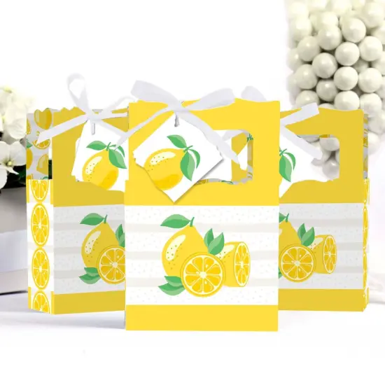 Big Dot of Happiness So Fresh - Lemon - Citrus Lemonade Party Favor Boxes - Set of 12 {4}
