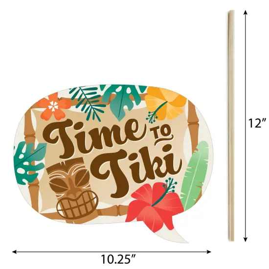 Big Dot of Happiness Funny Tropical Luau - Hawaiian Beach Party Photo Booth Props Kit - 10 Piece {6}