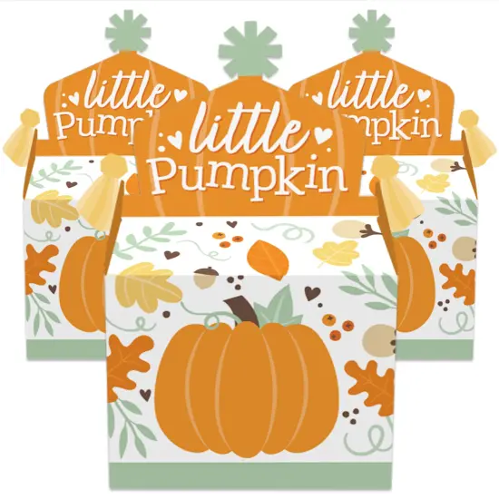Big Dot of Happiness Little Pumpkin - Treat Box Party Favors - Fall Birthday Party or Baby Shower Goodie Gable Boxes - Set of 12 {3}