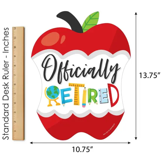 Big Dot of Happiness Teacher Retirement - Outdoor Lawn Sign - Happy Retirement Party Yard Sign - 1 Piece {6}