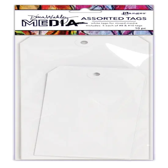 Dina Wakley Media White Tags-#8 & #10 {1}
